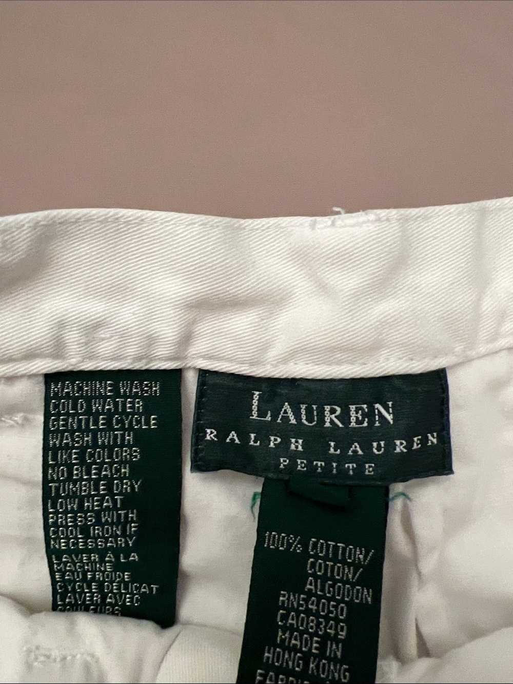 Lauren Ralph Lauren Off-White Cotton Chinos - Picture 4 of 6